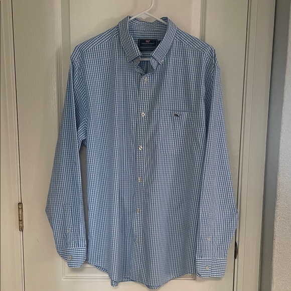 Vineyard Vines Other - Vineyard Vines Light Blue Gingham Shirt